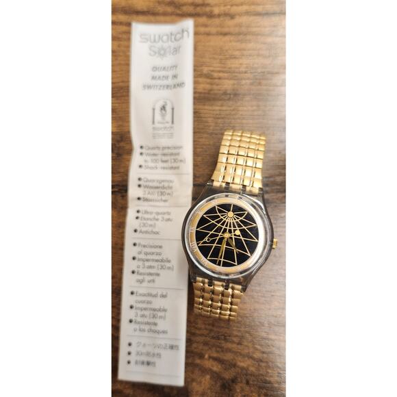Swatch watch SUNSCREEN SRM101 1995 Solar new old stock with case and paperwork - Picture 4 of 12